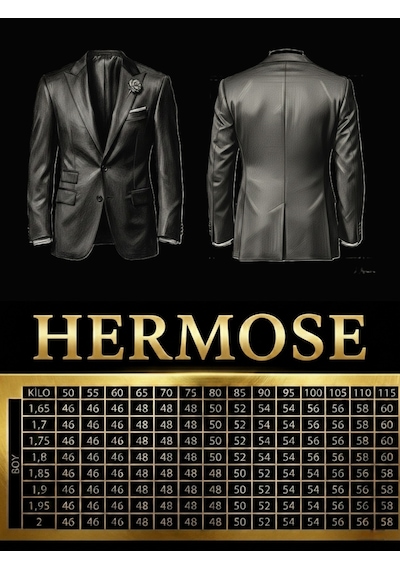 Hermose Heritage Onyx Siyah İnce Fitilli Kadife Ceket