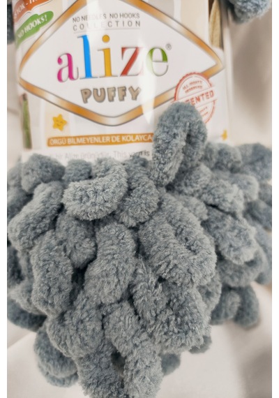 Puffy Koyu Gri El Örgü İpi 100gr. 9mt. 5'li Paket - Renk: 87