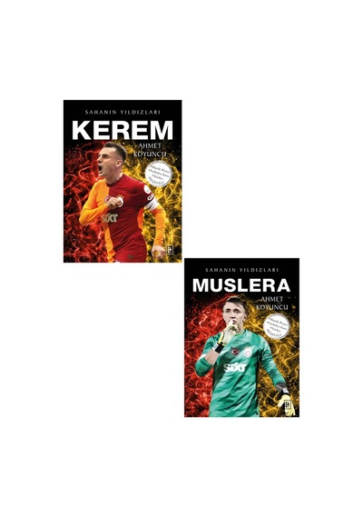 Futbol Kitapları Sahanın Yıldızları Kerem - Muslera Büyük Poster Sticker Futbolcu Kartı Hediyeli