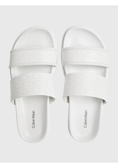 Calvin Klein Flat Slıde Epı Mono, 0k6 Beyaz Kadın Terlik