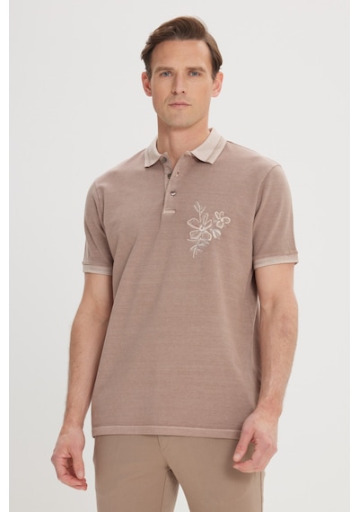 AC&Co / Altınyıldız Classics Erkek Koyu Bej Slim Fit Dar Kesim %100 Pamuk Baskılı Polo Yaka Tişört Koyu Bej AC&Co / Altınyıldız Classics Erkek Koyu Bej Slim Fit Dar Kesim %100 Pamuk Baskılı Polo Yaka Tişört Koyu Bej