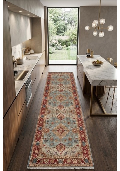 Yolluk Halı Kaymaz Taban Yıkanabilir Leke Tutmaz Kilim Özel Ölçü Koridor Halısı 3032 Çok Renkli