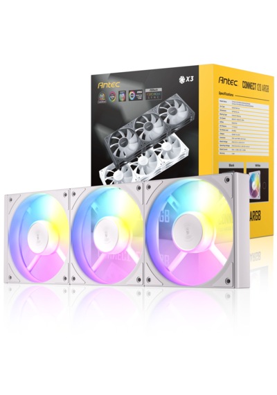 Antec C120 Argb 3 Lü 120mm Pwm Fan Seti Daisy-chain Asus Aura Sync Uyumlu Beyaz 120*120*25mm