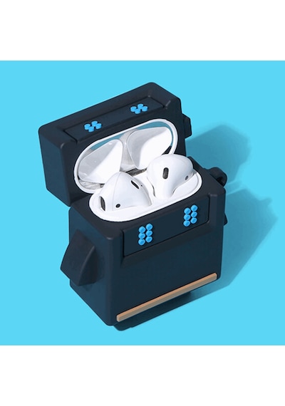 E2M Apple Uyumlu AirPods 1-2 KILIF ROBO FLAT SİYAH