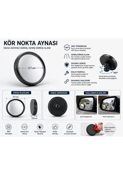 Kör Nokta Aynası Çerçeveli Result Mrr-582