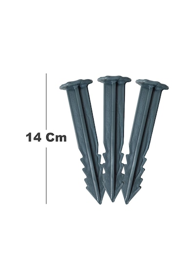 20 Adet Sera Taban Örtüsü Çivisi 14 Cm Tırnaklı Sera Taban Örtüsü Kazığı Sert Plastik Sabitleme Çubu