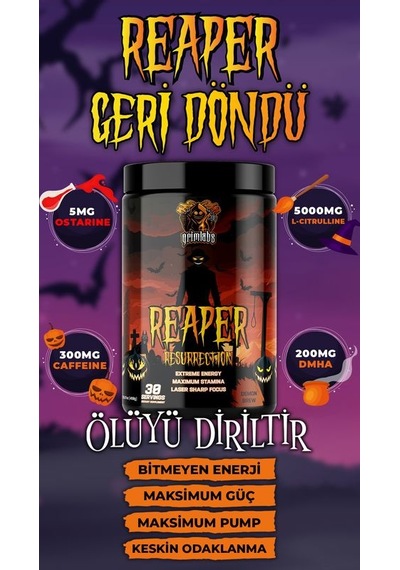 Grimlabs Reaper Resurrectıon Demon Brew 30 Servıngs Preworkout+mk