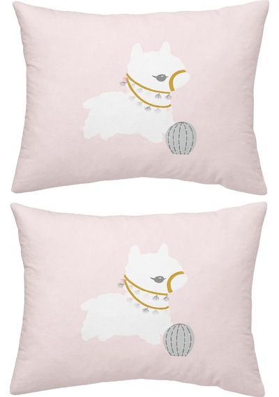 Makiteks Lama Pamuklu Yastık Kılıfı 50 x 70 Pembe 2'li