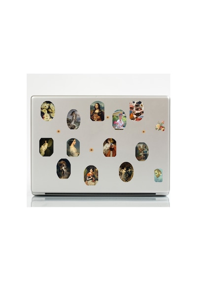 53 Adet Fairy Art Rönesans Sanat Sticker Seti - Etiket Seti Scrapbook Bullet Journal Çok Renkli