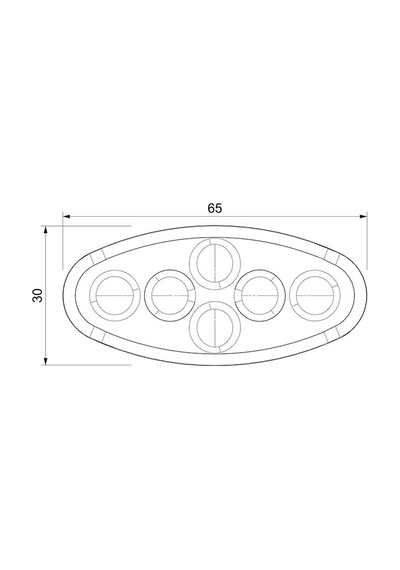 Sanel 24v Universal Elips 6 Led Dış Mekan Uyumlu Beyaz Sbe24w6