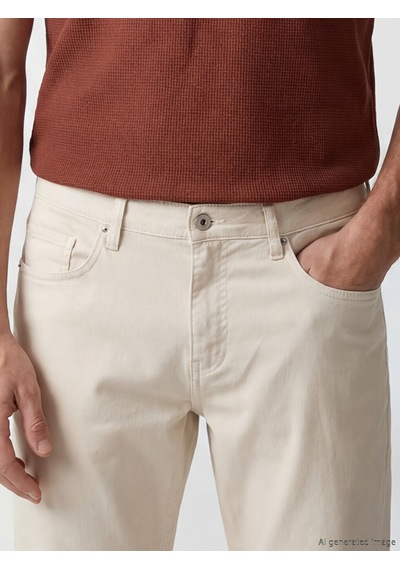 Lcwaıkıkı Classic Bej Regular Fit Gabardin Erkek Chino Pantolon
