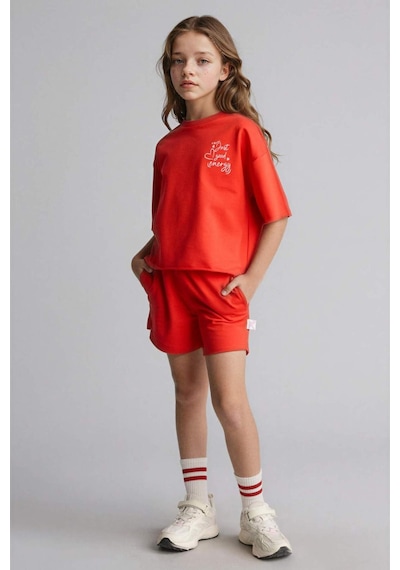 Defacto Sweatshirt Kumaşı 2li Takım Kız Çocuk H5745a826smrd44 Kırmızı-rd44 Defacto Sweatshirt Kumaşı 2li Takım Kız Çocuk H5745a826smrd44 Kırmızı-rd44