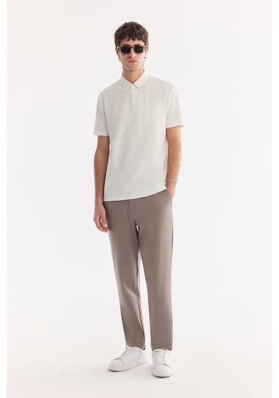 Avva Erkek Vizon Yanı Lastikli Kırışmaz Teknik Kumaş Slim Fit Chino Pantolon A61y3077