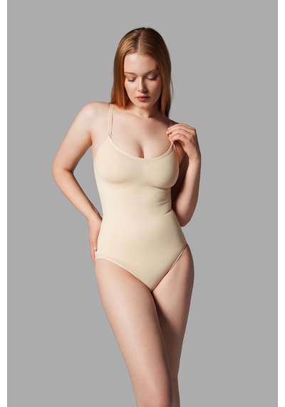 Fit Women 2 Beden Alt Tarafı Çıtçıtlı Zıbın Korse Seamless 9051 Ten