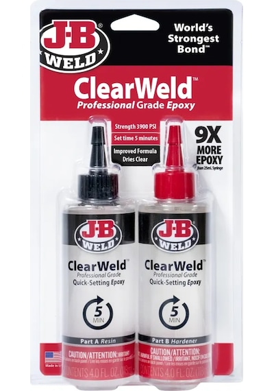 Jb Clearweld Pro Size Şeffaf 200g Çoğu Yüzeyde Etkili Kalıcı Etkili Epoksi Yapıştırıcı