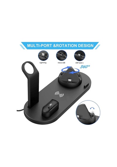 4'ü 1 Arada Kablosuz Şarj Yuvası, Apple Mikro/tip C Telefonlar İçin 360 Derece Dönen Şarj Yuvası, İwatch Serisi, Airpods, İphone, Samsung Uyumlu Galaxy İçin Qi Hızlı Şarj Yuvası Çok Renkli 4'ü 1 Arada Kablosuz Şarj Yuvası, Apple Mikro/tip C Telefonlar İçin 360 Derece Dönen Şarj Yuvası, İwatch Serisi, Airpods, İphone, Samsung Uyumlu Galaxy İçin Qi Hızlı Şarj Yuvası Çok Renkli