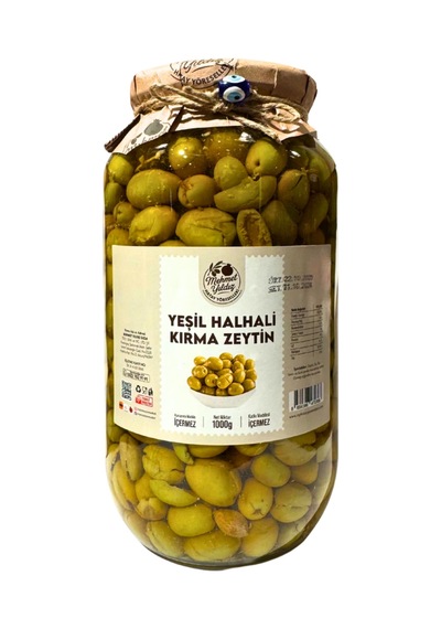 Yeşil Halhali Kırma Zeytin 1kg