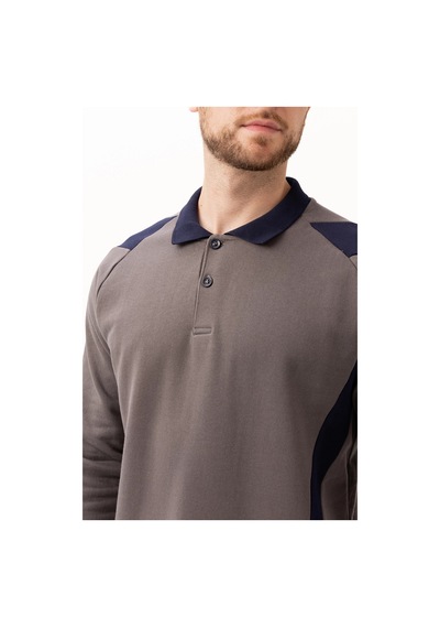 Flora Polo Yaka Sweatshirt K.gri-lacivert