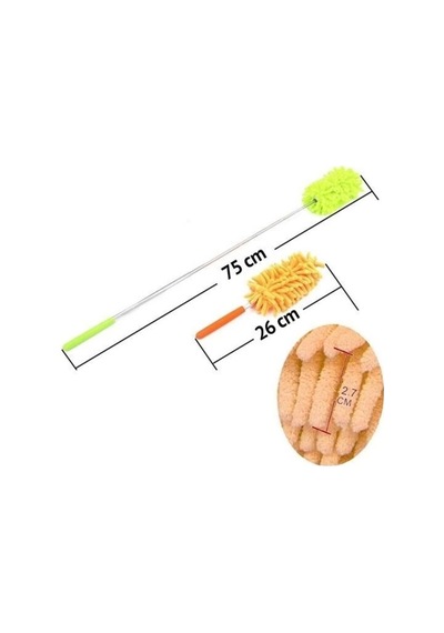 Teleskopik Mikrofiber Pratik Uzayabilen Toz Alma Fırçası Aparatı Bambu Çok Renkli Tr Diğer