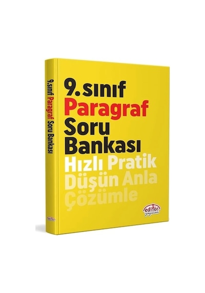 Editör Yayınları Editör Yayınevi 9. Sınıf Paragraf Soru Bankası