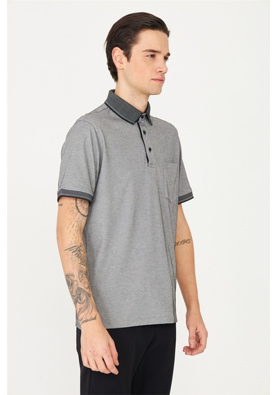 Siyah/beyaz Polo Yaka T-shirt Siyah/beyaz