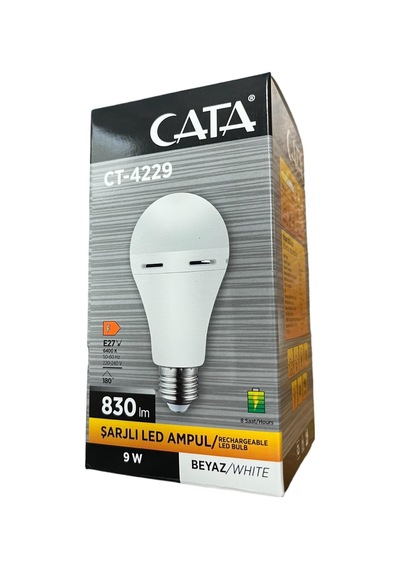 Ct-4229 9w/6400k Şarjlı Led Ampul Cata Diğer