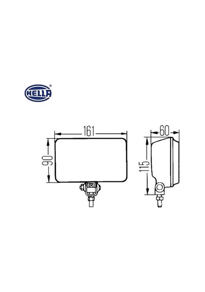 Hella 12v Sis Lambası Comet 450 Dikdörtgen (yayıcı-sis) (çok Çizg