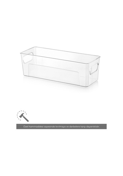 Jet's Home 2'li Buzdolabı İçi Düzenleyici Saklama Organizeri Bpa Free Düzenleyici Darbeye Dayanıklı 29x11x9 Cm Şeffaf