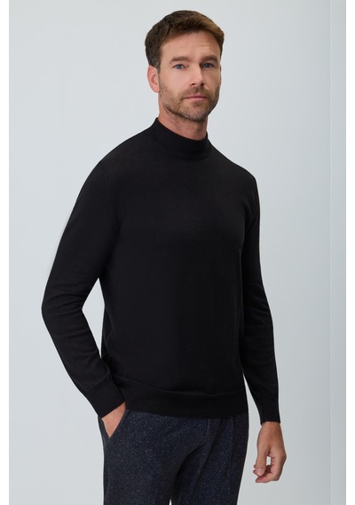 Morven Erkek Siyah Basic Yarım Balıkçı Yaka Dinamik Fit Triko 27kc017001001 Siyah Morven Erkek Siyah Basic Yarım Balıkçı Yaka Dinamik Fit Triko 27kc017001001 Siyah