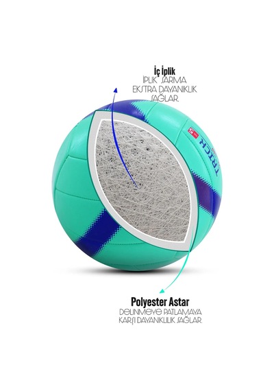Voleybol Topu Vt500 Trick No:5 Yumuşak Doku Semi-pro İç-dış Mekan Soft Touch 270 G Yeşil