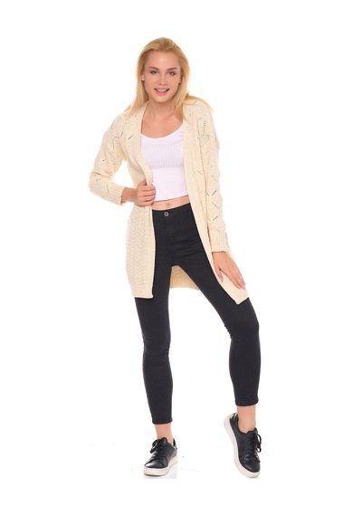 Z6694 Dewberry Bayan Hırka-ekru