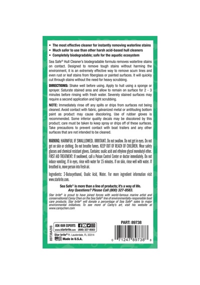 Starbrite - Gövde Temizleyici Sea Safe Deniz Dostu 950 Ml : Asitsiz Güç, Anında Çözücü Etki Ve Çevre Dostu Temizlik