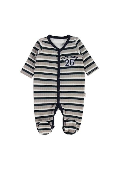 Civil Baby Kare Çizgi Empirme Patikli 1-9 Ay Tulum - Bej Açık Vizon