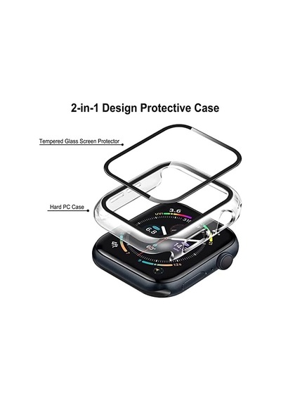 Apple Watch 49 Mm Şeffaf Ekran Koruyucu Ve Kılıf Bir Arada Tam Koruma Şeffaf Saat Kılıfı Çok Renkli