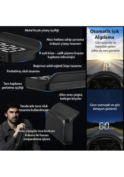 Citroën C-elysée 2012-2022 Modeller İçin Head Up Display Hayalet Gösterge Ekranı Ön Cam Hız Göstergesi Elysee