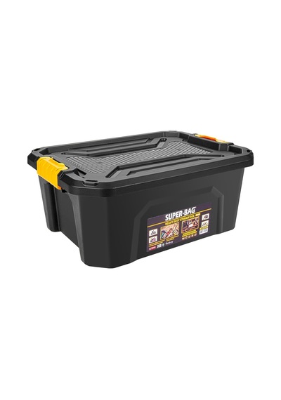 Ayrex Super Bag 20 L Kapaklı Plastik Saklama Kutusu, Çok Amaçlı Depolama Ve Düzenleme Kutusu, İstiflenebilir Dayan Genel