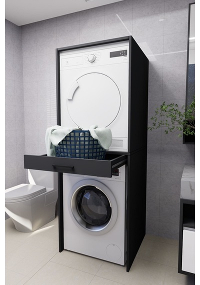 Serenity Banyo Dolabı Çamaşır Ve Kurutma Makinesi Dolabı Antr... Antrasit