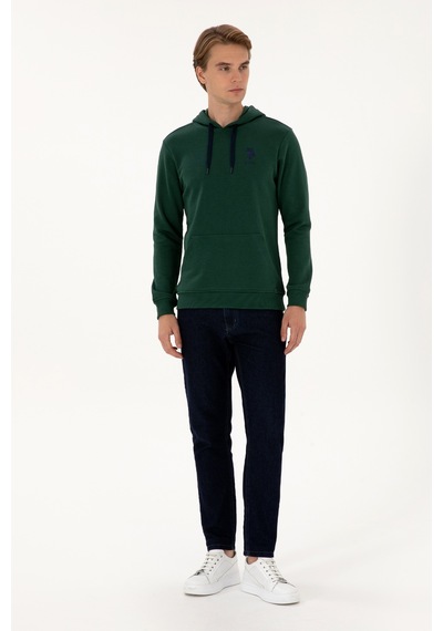 U.s. Polo Assn. Erkek Koyu Yeşil Sweatshirt 50307703-vr079 Koyu Yesıl