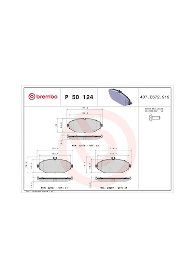 Mercedes E200 W213 On Fren Balatasi 2016-2017 Brembo P50124