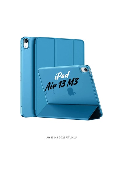 Apple Uyumlu iPad Air 13 2025 M3 Çip Standlı Katlanabilir Fuchsia Smart Cover Tablet Kılıfı Kapaklı Kılıf