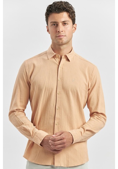 İmza Turuncu Uzun Kollu Gofreli Biyeli %100 Pamuk Casual Slim Fit Dar Kesim Gömlek 1004240247 Turuncu İmza Turuncu Uzun Kollu Gofreli Biyeli %100 Pamuk Casual Slim Fit Dar Kesim Gömlek 1004240247 Turuncu
