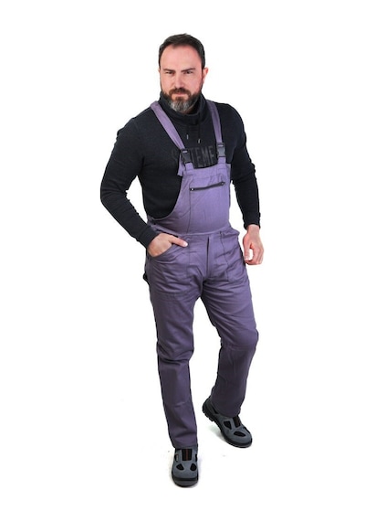 Eser - Gabardin Bahçivan Tulum - Iş Tulumu - Gri