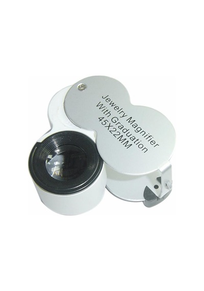 45X 22Mm Katlanır Ölçekli Optik Lens 2 Beyaz Led 1 Uv Led Işıklı