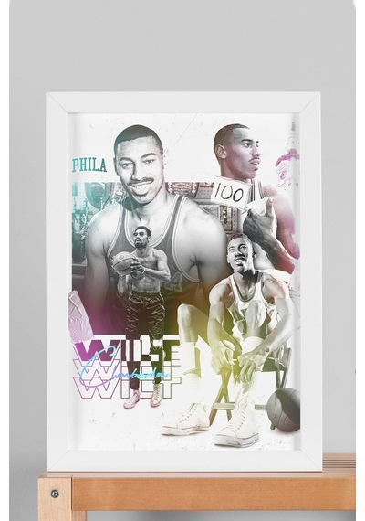 Wilt Chamberlain Çerçeveli Tablo - Basketbol Nba Posteri Tablo