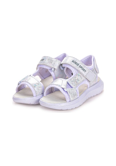 Kiko Kids 333 Hologram Cırtlı Kız Çocuk Sandalet Ayakkabı Beyaz