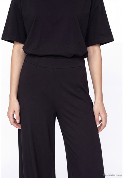 Lcw Modest Antrasit Geniş Paça Soft Touch Kadın Eşofman Altı