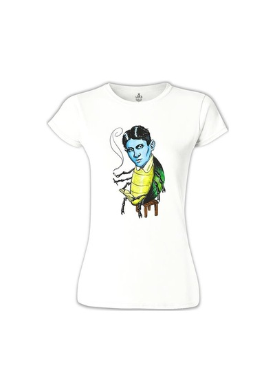 Franz Kafka Beyaz Kadın Tshirt 001