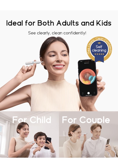 Bebird Earsight Plus Hd Kameralı Akıllı Görsel Kulak Temizleme Cihazı- Beyaz