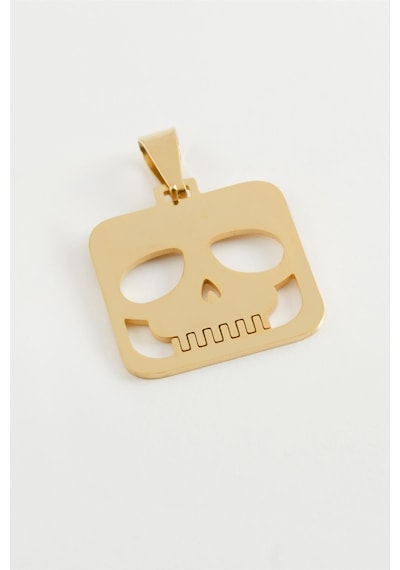 Kuru - 246 - Kafa Çelik Kolye Ucu - Spt-gld - 2,5 Cm-sarı Çok renkli