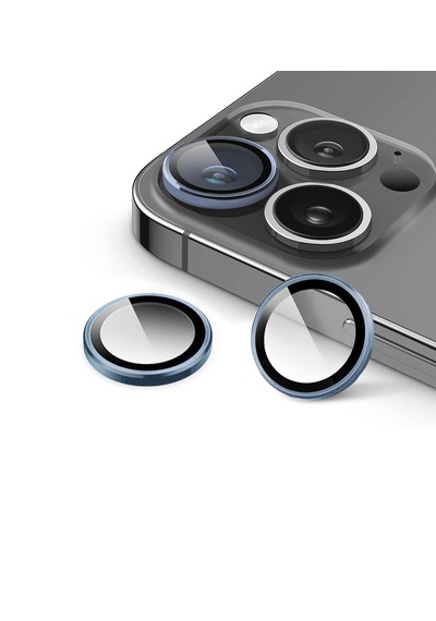 Apple Uyumlu iPhone 14 Pro / Pro Max İçin Ipg Kamera Lens Koruyucu - Açık Mavi